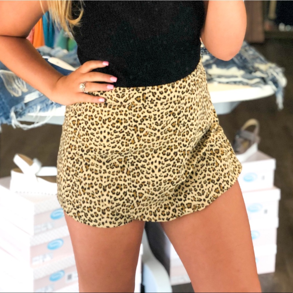 Leopard Skort